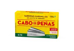Sardinillas con Pimiento Padrón en aceite de girasol, Caja de 24 Uds. de RR - 90