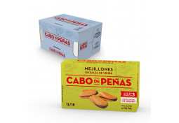 Mejillones en Salsa de Vieira con aceite de oliva 13/18, Caja de 24 Uds. de OL-120