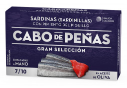 Sardinillas con Pimiento de Piquillo y Aceite de Oliva, RR-90