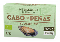 Mejillones en Escabeche con Aceite de Oliva Virgen Extra y Vinagre Ecológico 8/12, OL-120