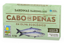 Sardinillas en Aceite de Oliva Virgen Extra Ecológico, RR-90