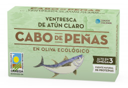 Ventresca de Atún Claro en Aceite de Oliva Virgen Extra Ecológico, OL-120