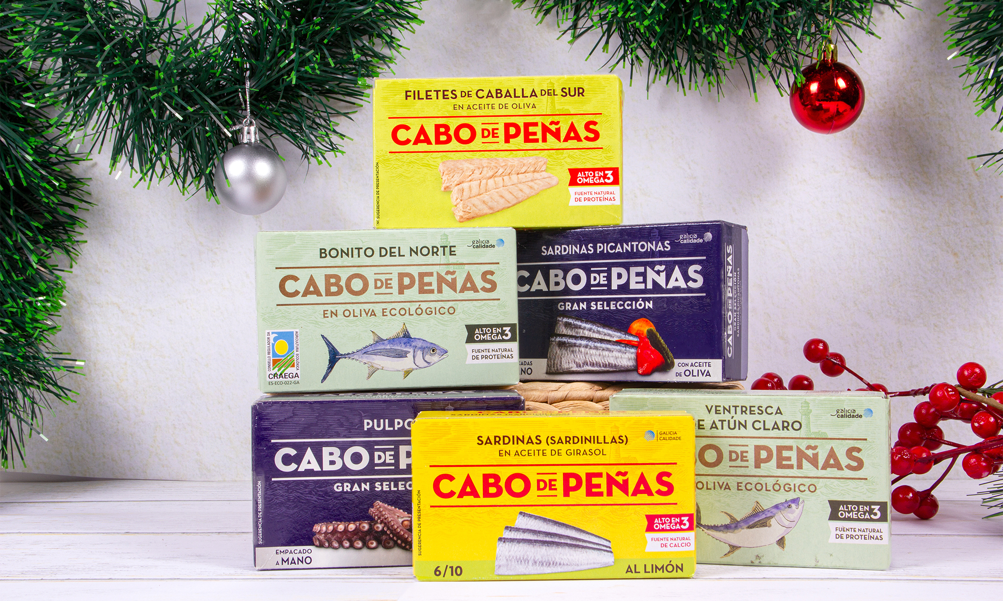 6 propuestas con conservas CABO DE PEÑAS para tus menús de Navidad