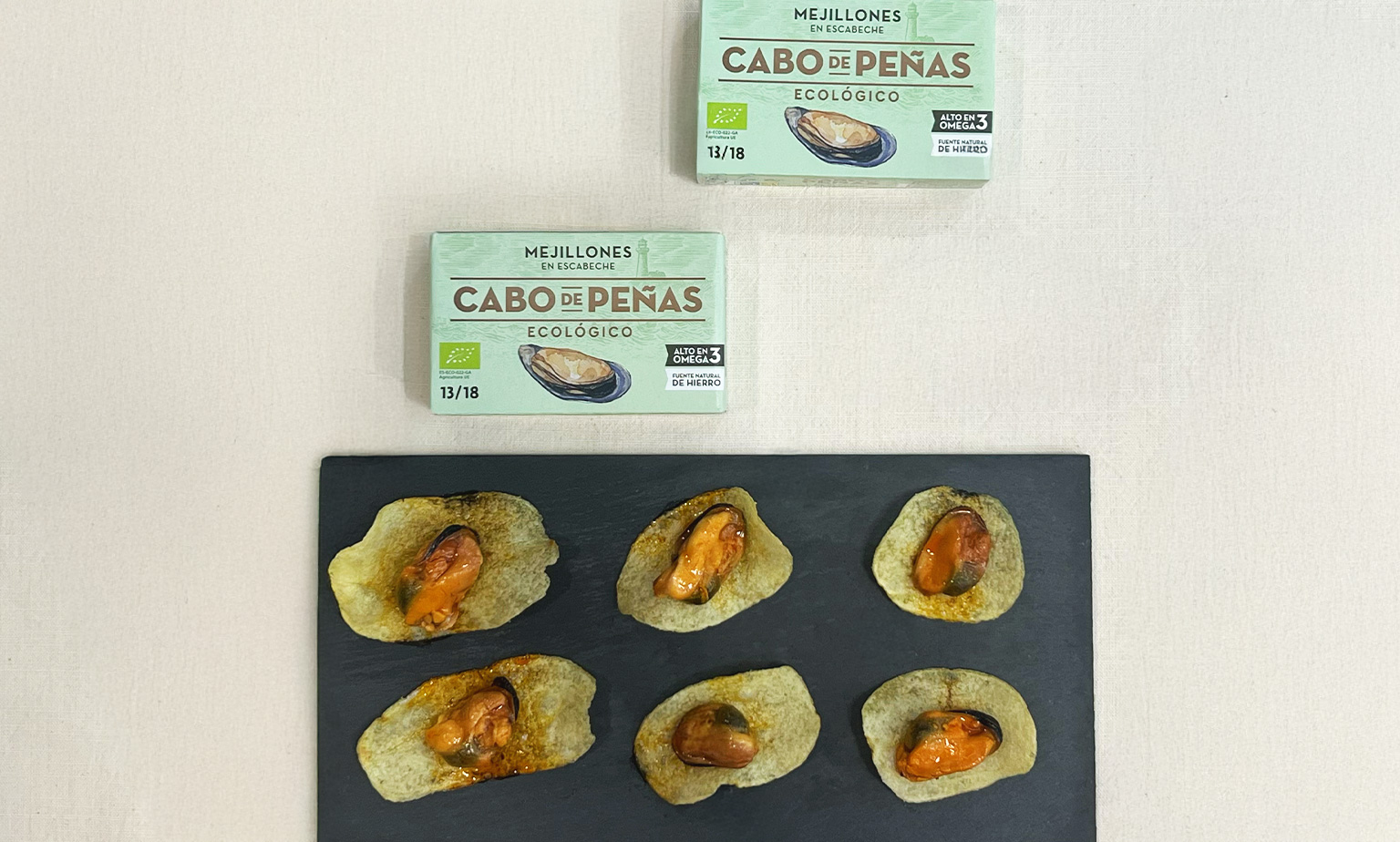 Aperitivo con mejillones